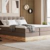 Postel boxspring s úložným prostorem a LED osvětlením MELISSA dub masiv