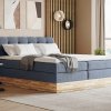 Postel boxspring s úložným prostorem a LED osvětlením MELISSA dub masiv