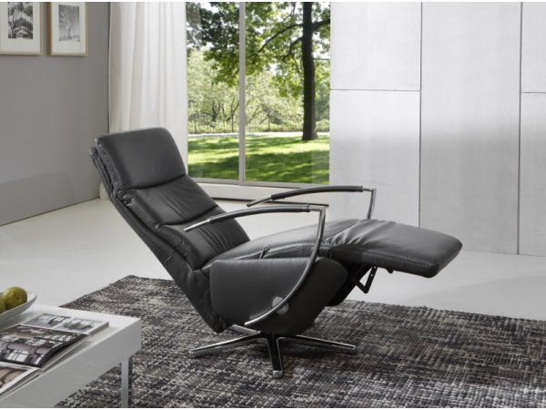 Polohovací kožené otočné křeslo METRO