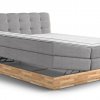 Postel boxspring s úložným prostorem a LED osvětlením MELISSA dub masiv