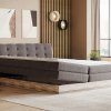 Postel boxspring s úložným prostorem a LED osvětlením MELISSA dub masiv