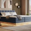 Postel boxspring s úložným prostorem a LED osvětlením MELISSA dub masiv