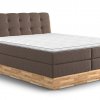 Postel boxspring s úložným prostorem a LED osvětlením MELISSA dub masiv