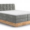 Postel boxspring s úložným prostorem a LED osvětlením MELISSA dub masiv