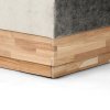 Postel boxspring s úložným prostorem a LED osvětlením MELISSA dub masiv