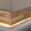 Postel boxspring s úložným prostorem a LED osvětlením MELISSA dub masiv