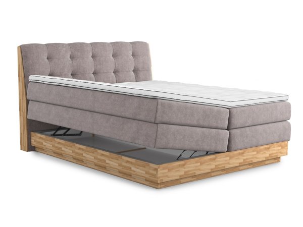 Postel boxspring s úložným prostorem MELISSA 2 dub masiv