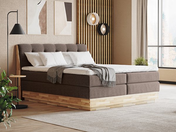 Postel boxspring s úložným prostorem MELISSA dub masiv