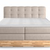 Postel boxspring s úložným prostorem a LED osvětlením MELISSA dub masiv