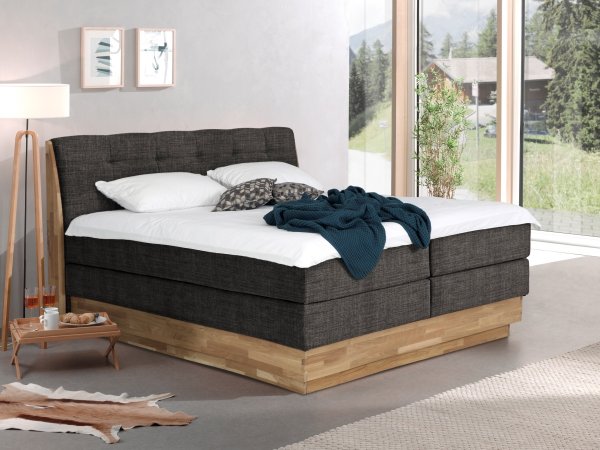 Postel boxspring s úložným prostorem MELISSA dub masiv