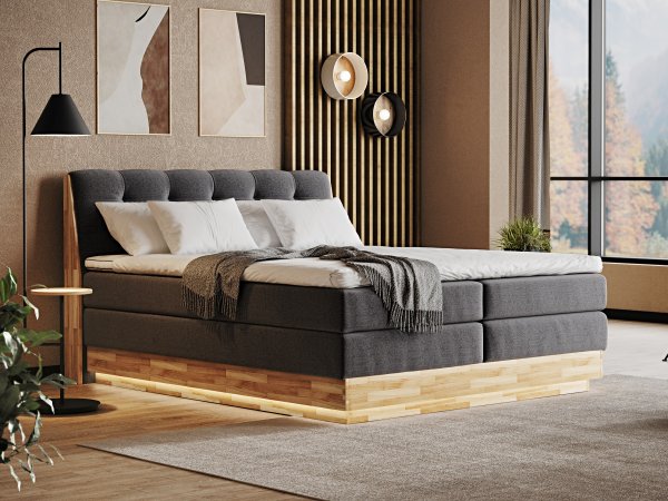 Postel boxspring s úložným prostorem MELISSA 2 dub masiv