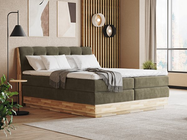 Postel boxspring s úložným prostorem MELISSA dub masiv