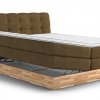Postel boxspring s úložným prostorem a LED osvětlením MELISSA dub masiv