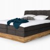 Postel boxspring s úložným prostorem a LED osvětlením MELISSA dub masiv