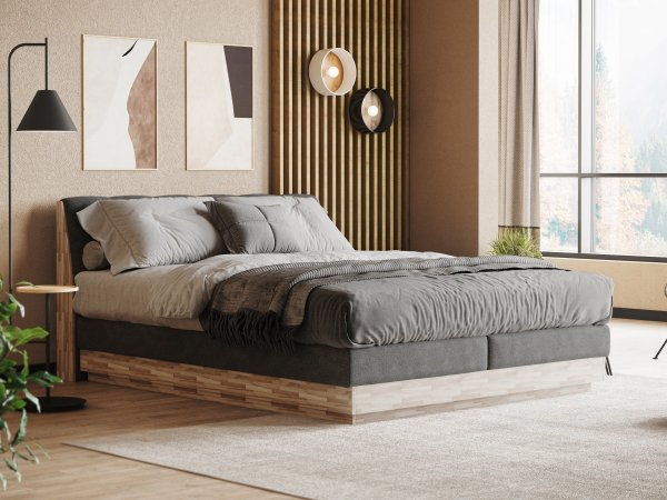 Postel boxspring s úložným prostorem MELISSA 2 dub masiv