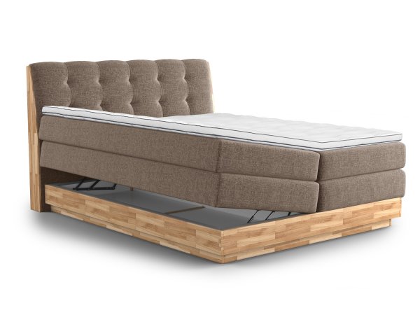 Postel boxspring s úložným prostorem MELISSA dub masiv