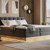 Postel boxspring s úložným prostorem a LED osvětlením MELISSA dub masiv