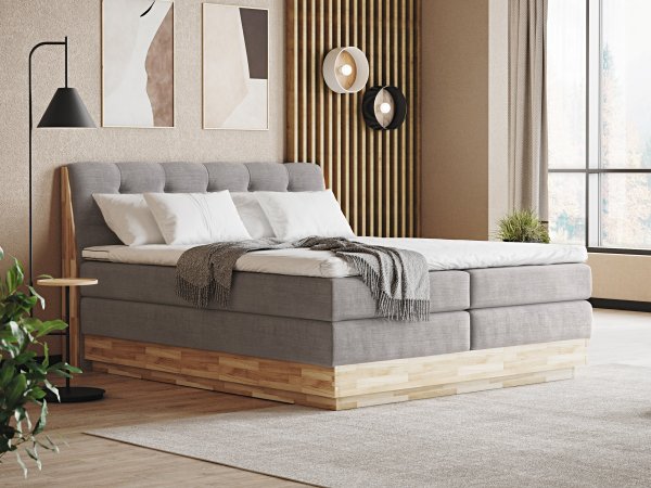 Postel boxspring s úložným prostorem MELISSA 2 dub masiv