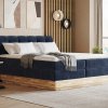 Postel boxspring s úložným prostorem a LED osvětlením MELISSA dub masiv