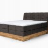 Postel boxspring s úložným prostorem a LED osvětlením MELISSA dub masiv