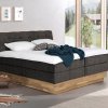 Postel boxspring s úložným prostorem a LED osvětlením MELISSA dub masiv