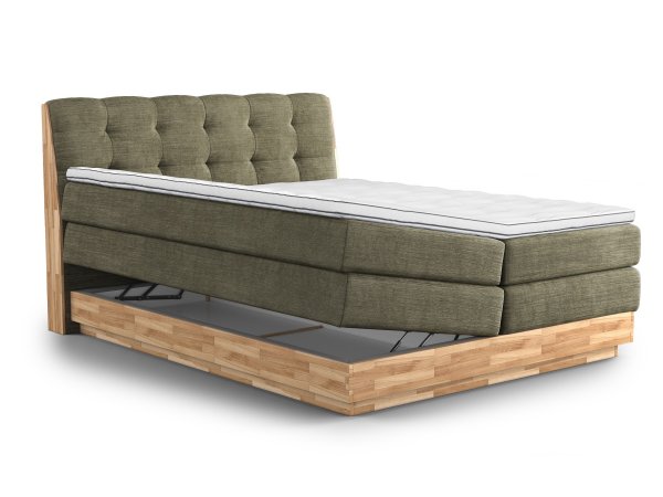 Postel boxspring s úložným prostorem MELISSA dub masiv