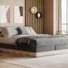 Postel boxspring s úložným prostorem a LED osvětlením MELISSA dub masiv