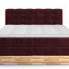 Postel boxspring s úložným prostorem a LED osvětlením MELISSA dub masiv