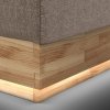 Postel boxspring s úložným prostorem a LED osvětlením MELISSA dub masiv