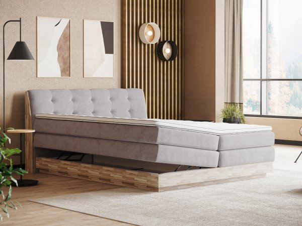 Postel boxspring s úložným prostorem MELISSA 2 dub masiv