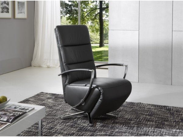 Polohovací kožené otočné křeslo METRO