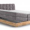 Postel boxspring s úložným prostorem a LED osvětlením MELISSA dub masiv