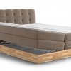 Postel boxspring s úložným prostorem a LED osvětlením MELISSA dub masiv