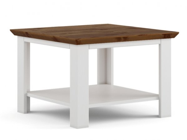 Konferenční stolek (typ 15) RONE borovice masiv bílá/tabák