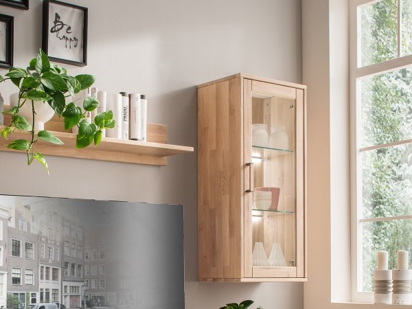 Dubový nábytek z masivu do obývacího pokoje MIDO sestava 2 dub bianco