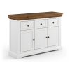Komoda do obývacího pokoje (typ 42) RONE borovice masiv bílá/tabák