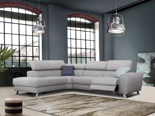 Rohová sedací souprava MILTON s elektrickou funkcí relax