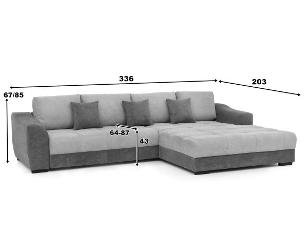 Rohová rozkládací sedací souprava FLEX