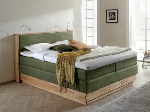 Postel boxspring s úložným prostorem KOLETA 2 dub masiv