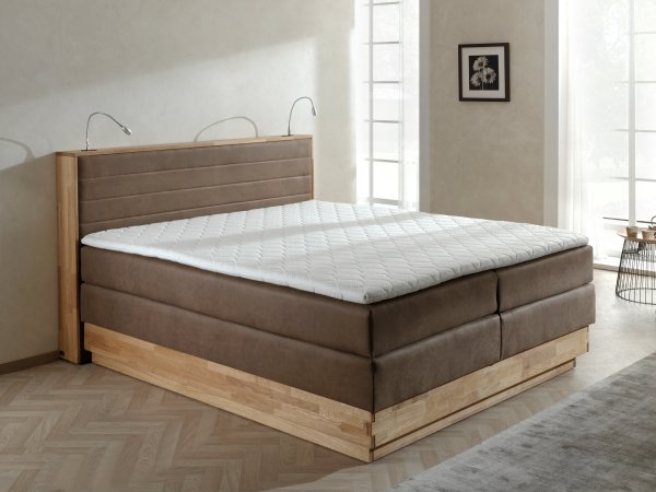 Postel boxspring s úložným prostorem KOLETA 2 dub masiv