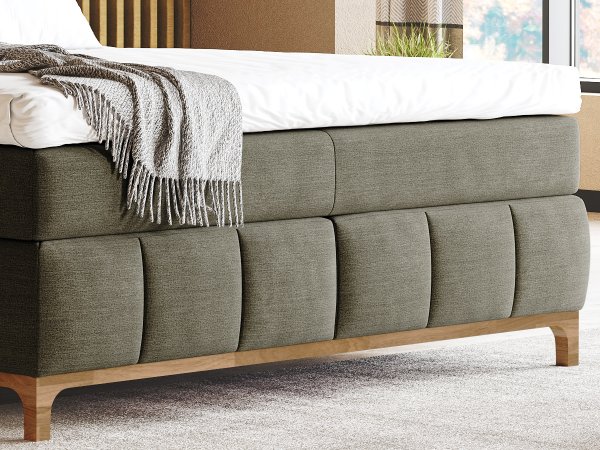 Postel boxspring s úložným prostorem MOONSHOT II dub masiv