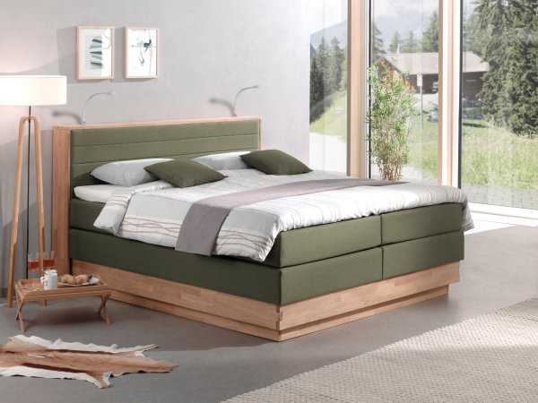 Postel boxspring s úložným prostorem KOLETA 2 dub masiv