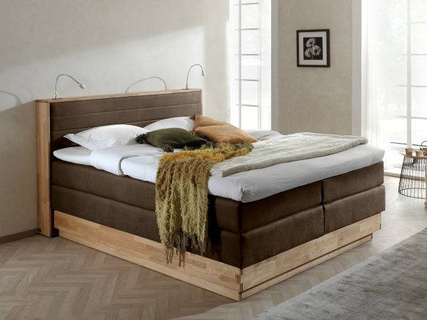 Postel boxspring s úložným prostorem KOLETA 2 dub masiv