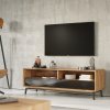 Dubová TV skříňka LOFT se sklem malá