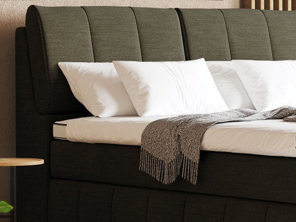 Postel boxspring s úložným prostorem MOONSHOT II dub masiv