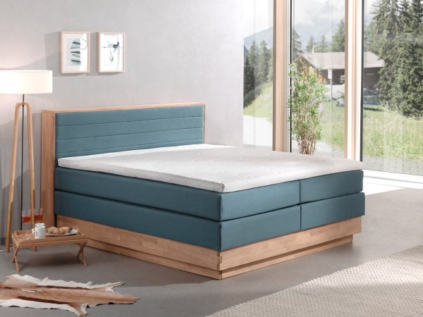 Postel boxspring s úložným prostorem KOLETA dub masiv