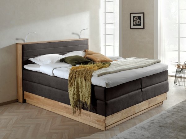Postel boxspring s úložným prostorem KOLETA 2 dub masiv