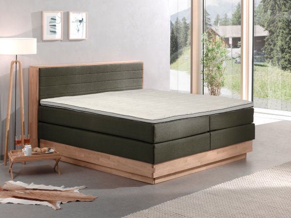 Postel boxspring s úložným prostorem KOLETA 2 dub masiv