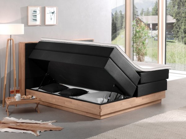 Postel boxspring s úložným prostorem KOLETA 2 dub masiv