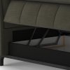 Postel boxspring s úložným prostorem MOONSHOT I dub masiv, černá